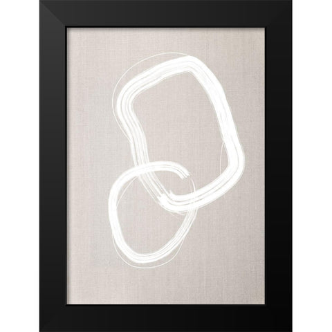 Linen Lines No.2 Black Modern Wood Framed Art Print by Ratcliffe, Tiffany
