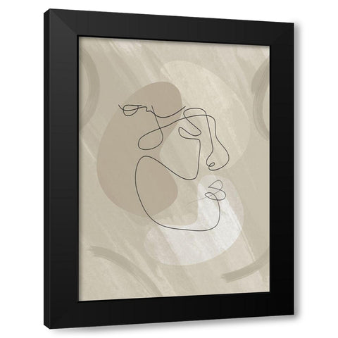 Figure 03 Black Modern Wood Framed Art Print with Double Matting by Ratcliffe, Tiffany