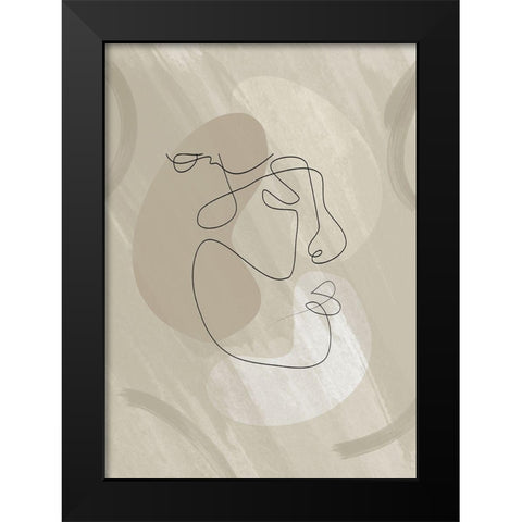 Figure 03 Black Modern Wood Framed Art Print by Ratcliffe, Tiffany