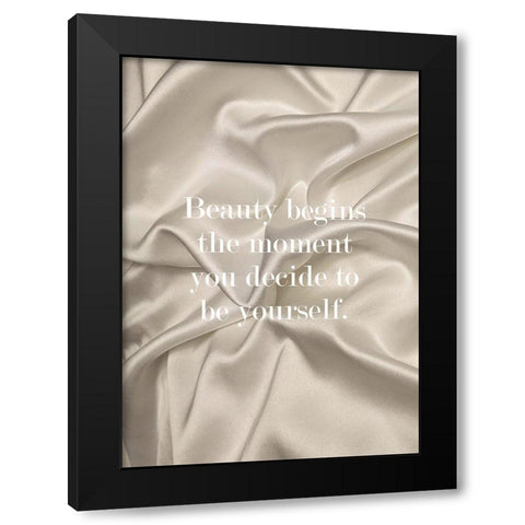 Be Yourself Black Modern Wood Framed Art Print with Double Matting by Mi, Suki