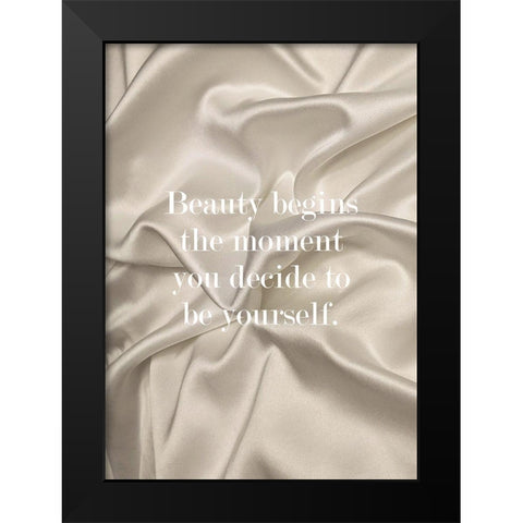 Be Yourself Black Modern Wood Framed Art Print by Mi, Suki
