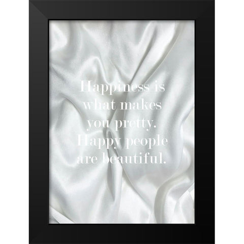 Happy People Black Modern Wood Framed Art Print by Mi, Suki