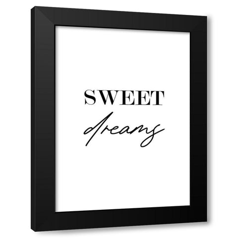 Sweet Dreams Black Modern Wood Framed Art Print by Mi, Suki