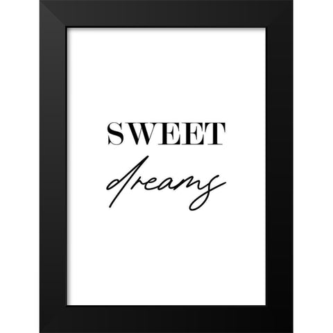Sweet Dreams Black Modern Wood Framed Art Print by Mi, Suki