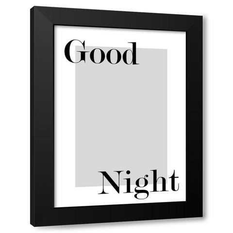 Goodnight Black Modern Wood Framed Art Print with Double Matting by Mi, Suki