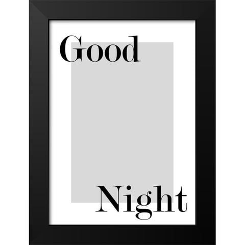 Goodnight Black Modern Wood Framed Art Print by Mi, Suki