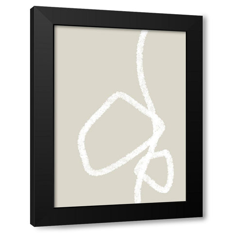 Interlock No.3 Black Modern Wood Framed Art Print with Double Matting by Ratcliffe, Tiffany