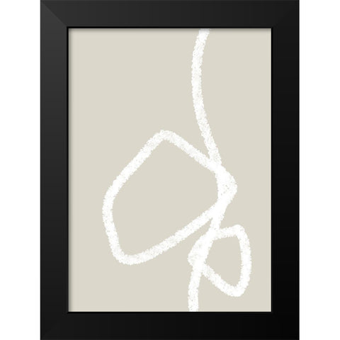 Interlock No.3 Black Modern Wood Framed Art Print by Ratcliffe, Tiffany