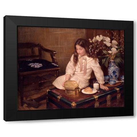 A Little Curiosity Black Modern Wood Framed Art Print with Double Matting by Murray, Alan