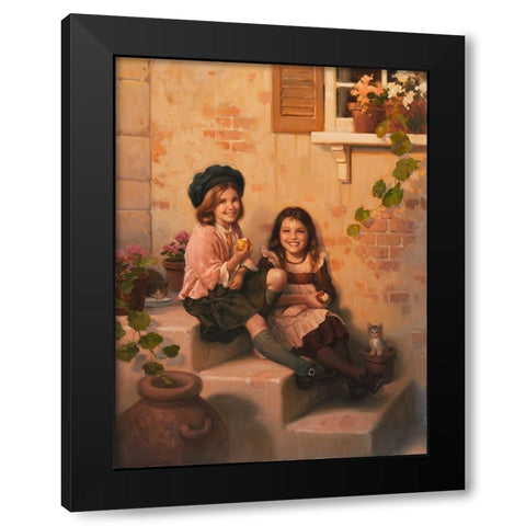 Children Black Modern Wood Framed Art Print with Double Matting by Murray, Alan