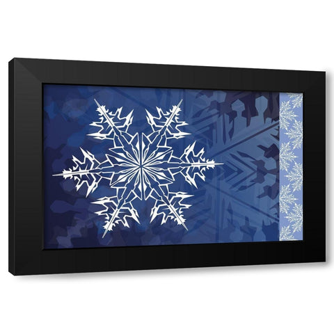 Cristal de Glace IV Black Modern Wood Framed Art Print with Double Matting by Art Licensing Studio