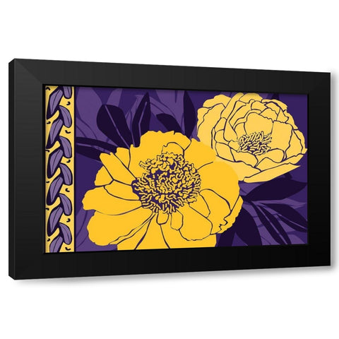 Color Bouquet I Black Modern Wood Framed Art Print by Art Licensing Studio