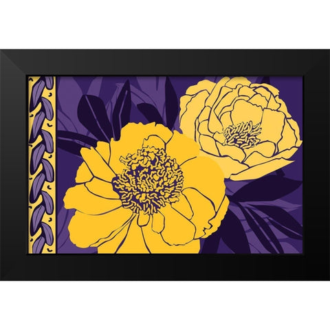 Color Bouquet I Black Modern Wood Framed Art Print by Art Licensing Studio