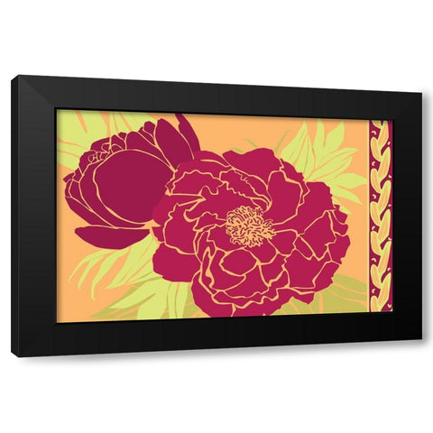 Color Bouquet III Black Modern Wood Framed Art Print by Art Licensing Studio