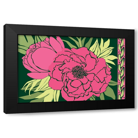 Color Bouquet IV Black Modern Wood Framed Art Print with Double Matting by Art Licensing Studio