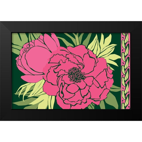 Color Bouquet IV Black Modern Wood Framed Art Print by Art Licensing Studio