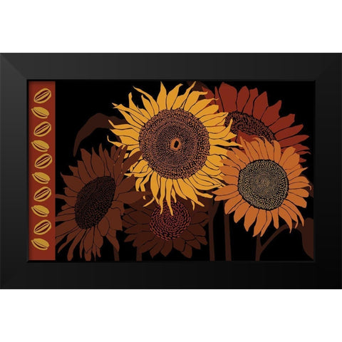 Tournesol II Black Modern Wood Framed Art Print by Art Licensing Studio