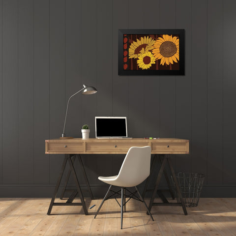 Tournesol III Black Modern Wood Framed Art Print by Art Licensing Studio