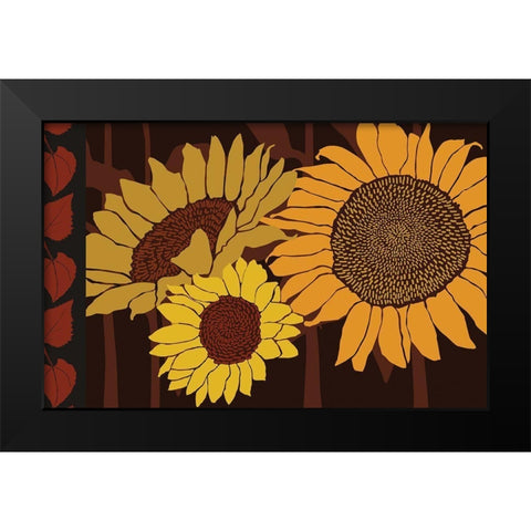 Tournesol III Black Modern Wood Framed Art Print by Art Licensing Studio