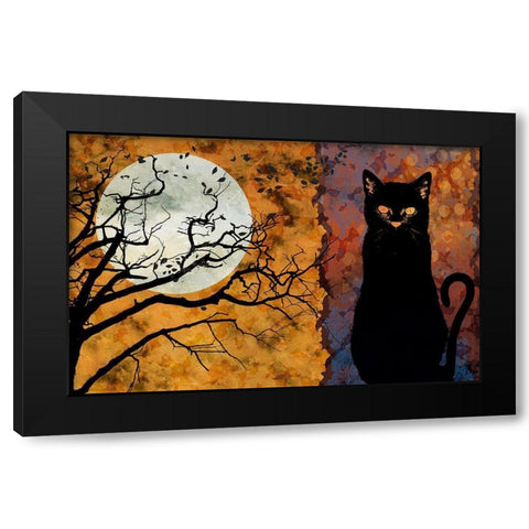 All Hallows Eve 1 Black Modern Wood Framed Art Print by Art Licensing Studio