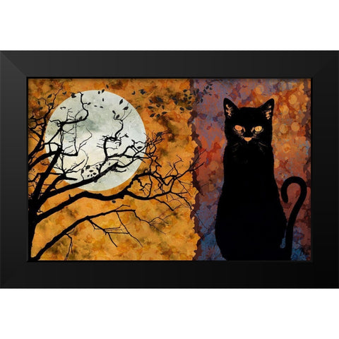 All Hallows Eve 1 Black Modern Wood Framed Art Print by Art Licensing Studio