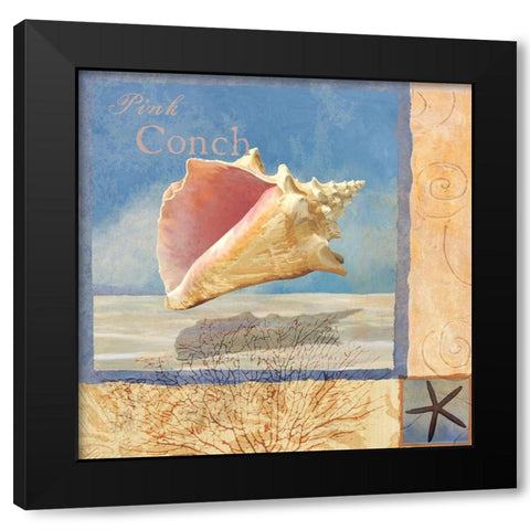 Ocean Beauties II Black Modern Wood Framed Art Print with Double Matting by Art Licensing Studio