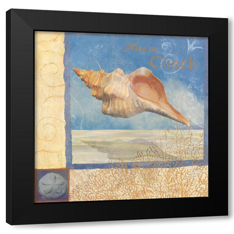 Ocean Beauties III Black Modern Wood Framed Art Print with Double Matting by Art Licensing Studio