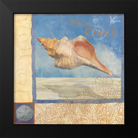 Ocean Beauties III Black Modern Wood Framed Art Print by Art Licensing Studio