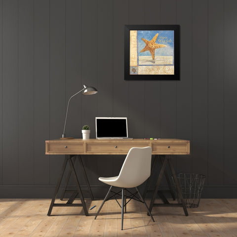 Ocean Beauties IV Black Modern Wood Framed Art Print by Art Licensing Studio