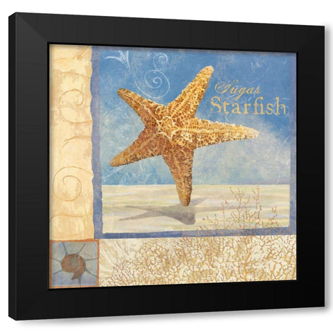 Ocean Beauties IV Black Modern Wood Framed Art Print by Art Licensing Studio