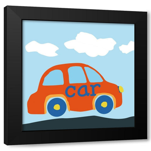 CAR BABA Black Modern Wood Framed Art Print by Art Licensing Studio