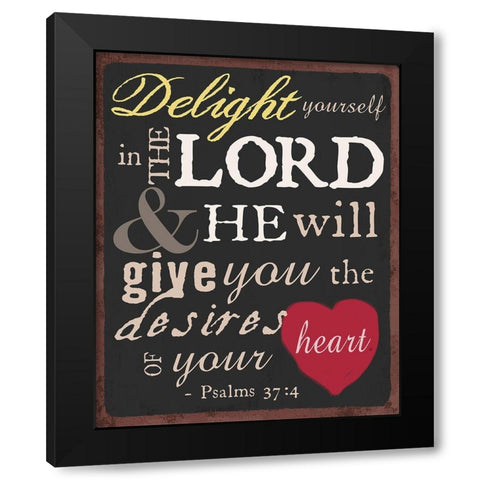 Psalm Saying I Black Modern Wood Framed Art Print by Art Licensing Studio