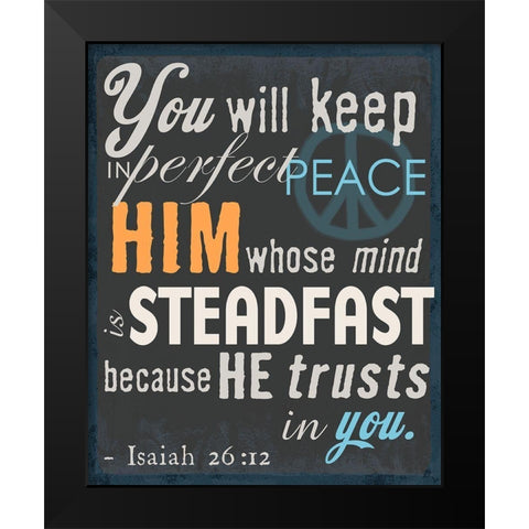 Psalm Saying II Black Modern Wood Framed Art Print by Art Licensing Studio