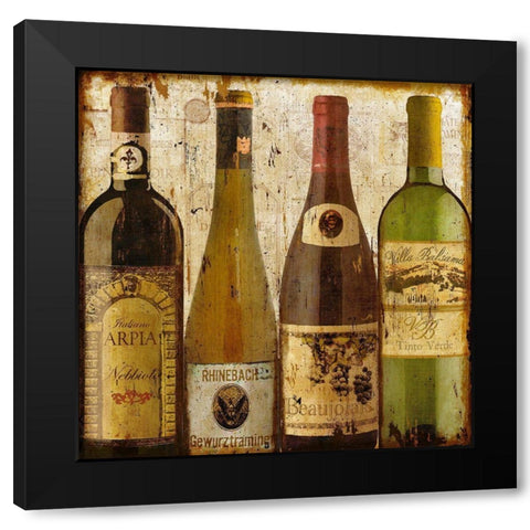 Wine Samples of Europe I Black Modern Wood Framed Art Print by Art Licensing Studio