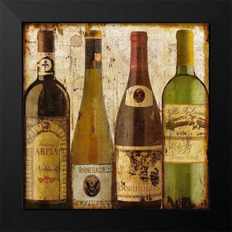 Wine Samples of Europe I Black Modern Wood Framed Art Print by Art Licensing Studio