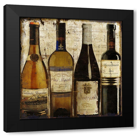 Wine Samples of Europe II Black Modern Wood Framed Art Print with Double Matting by Art Licensing Studio