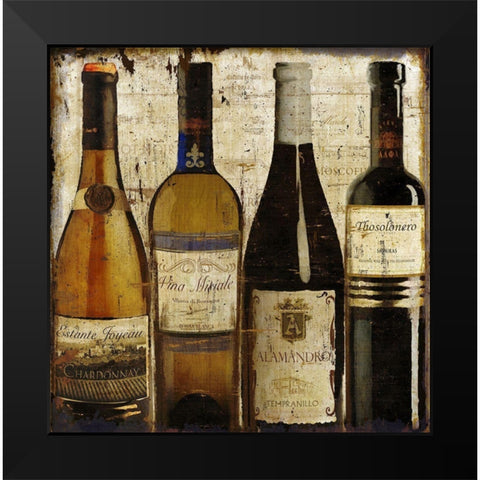 Wine Samples of Europe II Black Modern Wood Framed Art Print by Art Licensing Studio