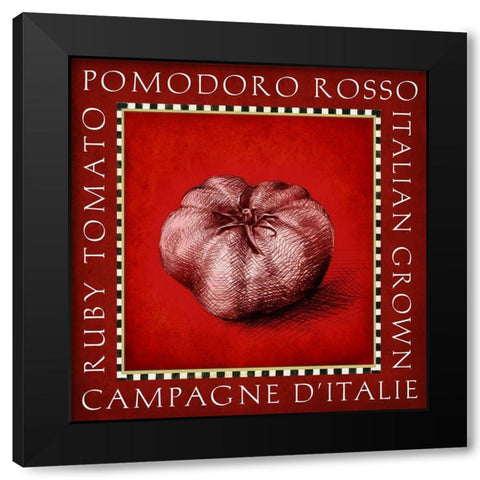 Vegetable Classics II Black Modern Wood Framed Art Print with Double Matting by Art Licensing Studio