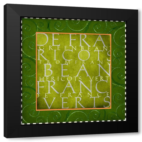 Vegetable Classics III Black Modern Wood Framed Art Print with Double Matting by Art Licensing Studio