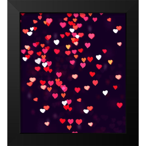 Heartfall Black Modern Wood Framed Art Print by Art Licensing Studio