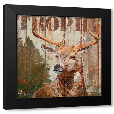 Open Season Trophy Black Modern Wood Framed Art Print by Art Licensing Studio