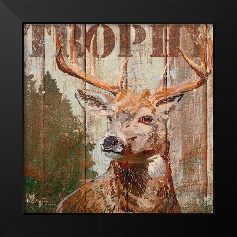 Open Season Trophy Black Modern Wood Framed Art Print by Art Licensing Studio