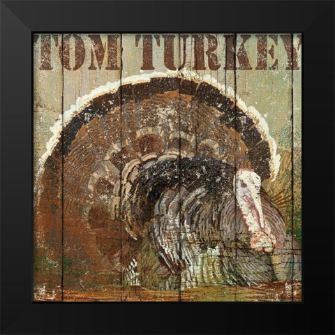 Open Season Turkey Black Modern Wood Framed Art Print by Art Licensing Studio