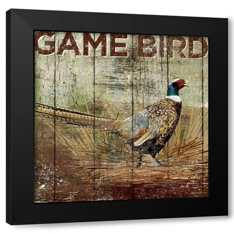 Open Season Pheasant Black Modern Wood Framed Art Print by Art Licensing Studio