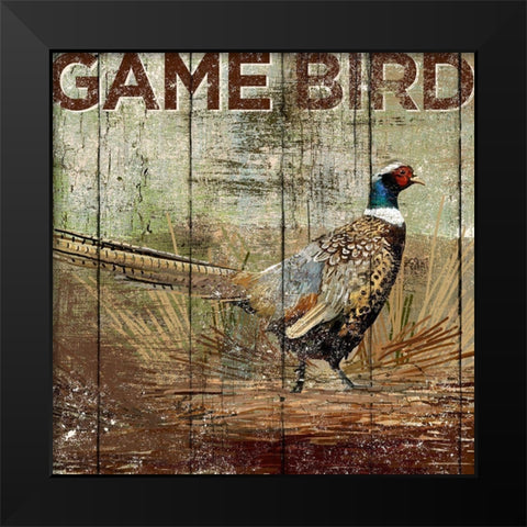Open Season Pheasant Black Modern Wood Framed Art Print by Art Licensing Studio