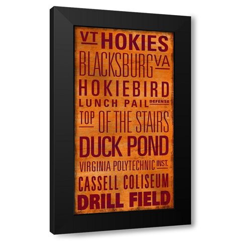 VT Text Black Modern Wood Framed Art Print with Double Matting by Art Licensing Studio
