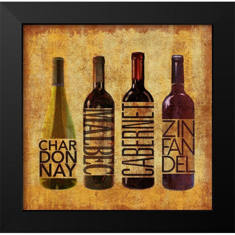 The Wine Up II Black Modern Wood Framed Art Print by Art Licensing Studio