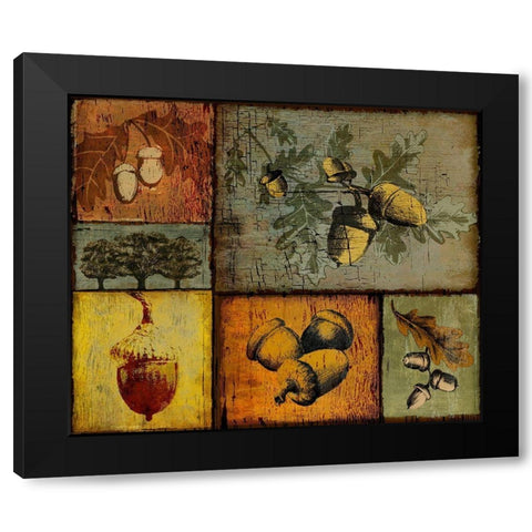 Pines and Oak II Black Modern Wood Framed Art Print with Double Matting by Art Licensing Studio