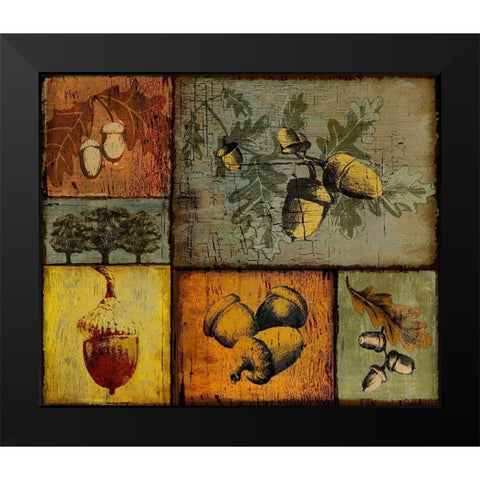 Pines and Oak II Black Modern Wood Framed Art Print by Art Licensing Studio