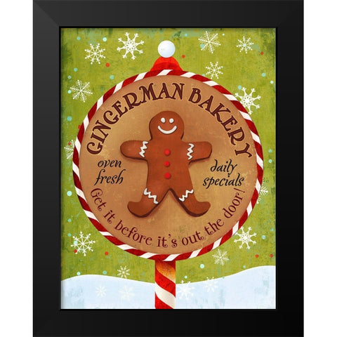 Gingerman Bakery Black Modern Wood Framed Art Print by Art Licensing Studio